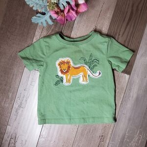 C&C California Kids Green 3D Lion Short Sleeve Crewneck T-Shirt Size 18m EUC